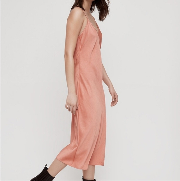 ARITZIA WILFRED Christine Dress Only Satin Slip Midi XS - Picture 4 of 10